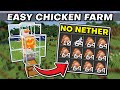 Minecraft early game chicken farm no nether items