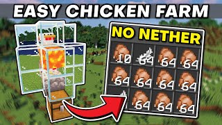 Minecraft Early Game Chicken Farm (No Nether Items)