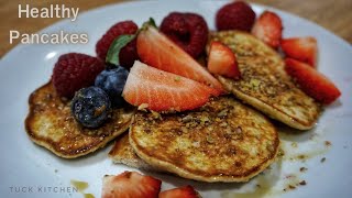 สูตรแพนเค้กเพื่อสุขภาพ ไร้แป้ง ไร้นม Healthy Pancakes | Tuck Kitchen