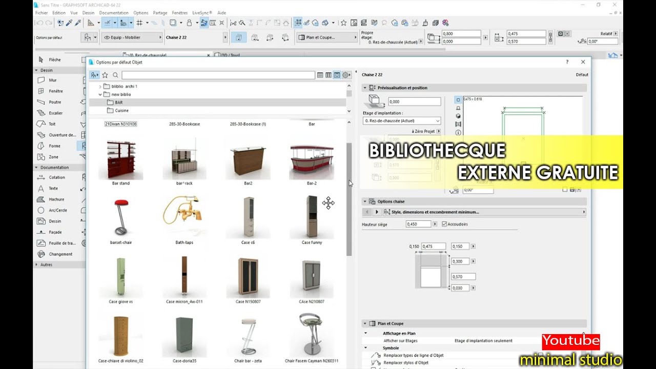 Bibliothèque Archicad _ tuto Archicad - YouTube