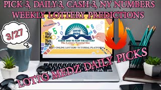 Cash3, Daily3, Pega3, Pick3 NY NUMBERS | Weekly Lottery Predictions | Play for any states or country