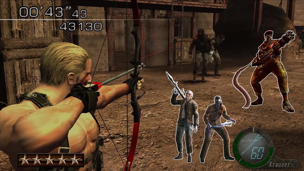 Jack Krauser (Island) - The Mercenaries Resident Evil 4 UHDWalkthrough of R...