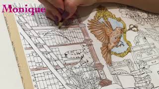 Colouring Tutorial:I Part Menuet de bonheur Coloring Book 幸せのメヌエット　美しい花々とかわいい動物たちのぬりえ  TUTORIAL