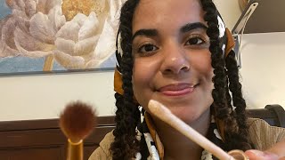 ASMR doing your makeup during a rainstorm!🌧️🌧️🌧️(rain sounds☔️, camera touching 📸, lofi 😴)