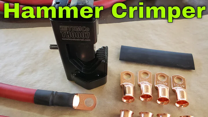How to hammer crimping 1/0 welding cables or car amplifier wires. Temco TH0007 crimp