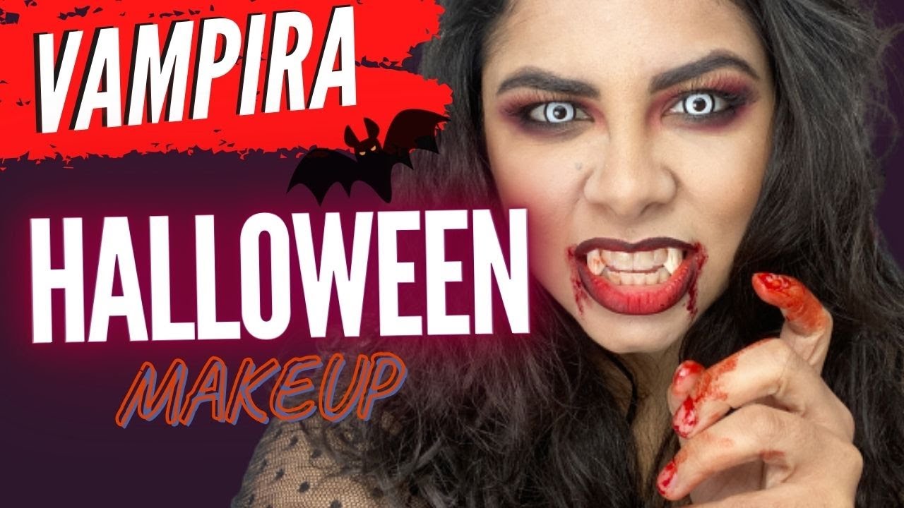 MAQUIAGEM DE HALLOWEEN - VAMPIRA FÁCIL DE FAZER - YouTube