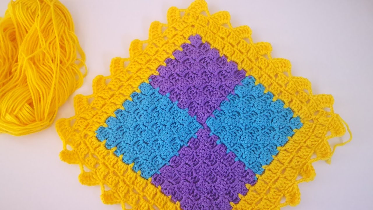 C2C Köşeden Köşeye Battaniye Kenar Oyası Yapımı