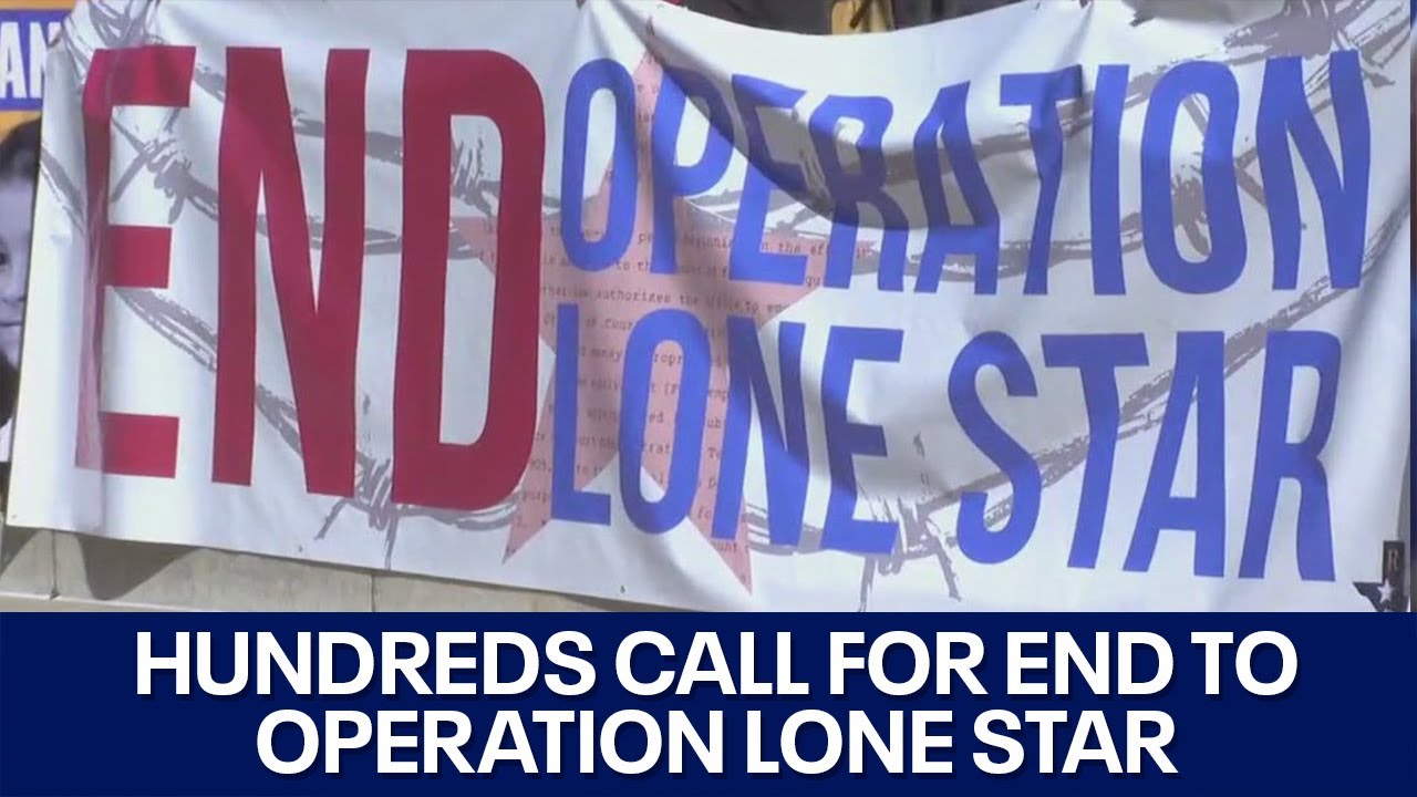 Hundreds call for end to Operation Lone Star | FOX 7 Austin - YouTube