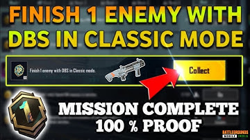 Finish 1 Enemy With DBS in Classic Mode | RP Mission | Explained | BGMI | PUBG #bgmi #pubg 