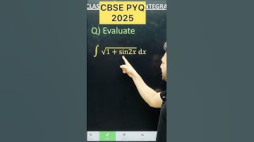 Q) Integration  ∫ √(1+sin2𝑥) d𝑥  2026 Integration PYQ 2025 MathsClass 12 #maths #cbse2026