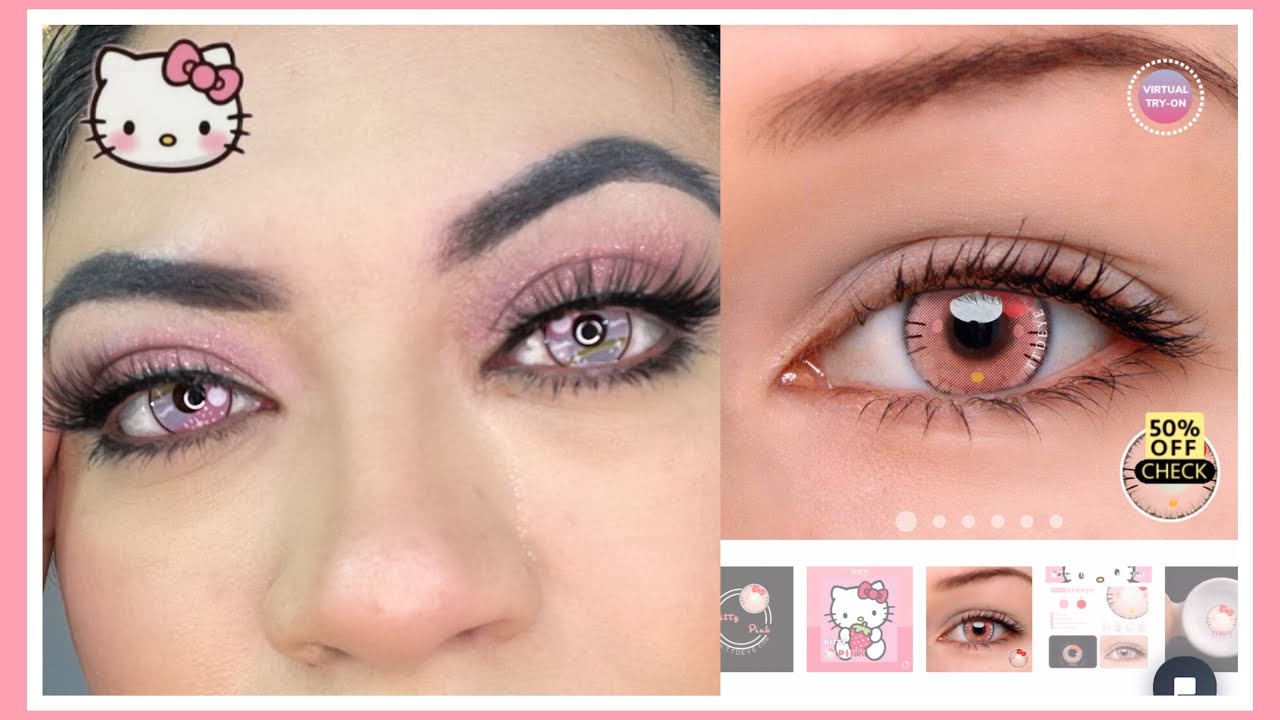 NUEVOS LENTES DE CONTACTO DE HELLO KITTY 🎀 / LENTES DE FANTASÍA PARA  HALLOWEEN TTDEYE 🎃 - YouTube