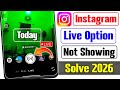 Instagram live problem | Instagram live option not showing | Instagram par live ka option nahin aa