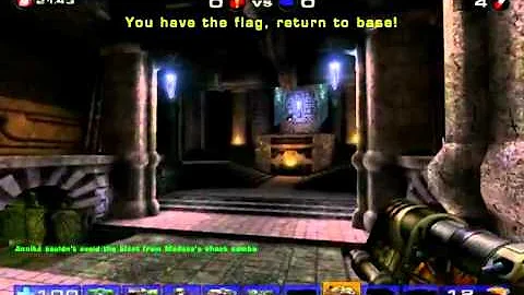 Map: Bridge of Fate - UT2004 Capture the Flag Gameplay Part - 1 (Unreal Tournament 2004)