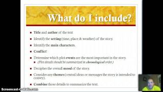 Summarizing Fictional Text