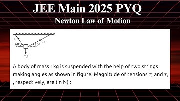 A body of mass 1kg is suspended with the help of two strings making angles as shown in figure.