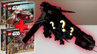 Can you build a Dropship & AT-OT w/ 2x LEGO Star Wars Gunships and AT-TE’s? 😱