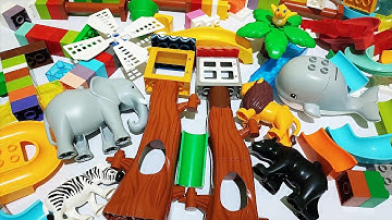Satisfying Building Blocks Marble Run ASMR #3 Tree House and Wild Animals Course live 24