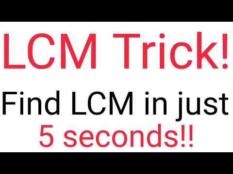 Fastest and Easiest way to find LCM