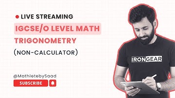 IGCSE/O LEVEL Maths - TRIGONOMETRY (NON-CALCULATOR) - Concepts and Past Papers