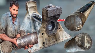 Prepare to be amazed Broken trunnion shaft repaired by threading stronger than before
