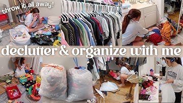 EXTREME DECLUTTER & ORGANIZE WITH ME! decluttering & organizing my home | getting rid of so much!!