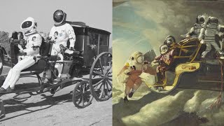 Stable Diffusion Astronaut Animation - AI generated image-sequence
This Video-Sequence was generated with the Stable Diffusion 1.4 Neural Net using a script to generate a image sequence where the last image is used for the next one as input to the Diffusion Network.
Pretty interesting to see the transition between different styles.
Promt used: A astronaut driving a carriage with hot women in background
Stable Diffusion: https://huggingface.co/CompVis/stable-diffusion-v1-4
Script used: https://gist.github.com/karpathy/00103b0037c5aaea32fe1da1af553355 Stable Diffusion Astronaut Animation - AI generated image-sequence