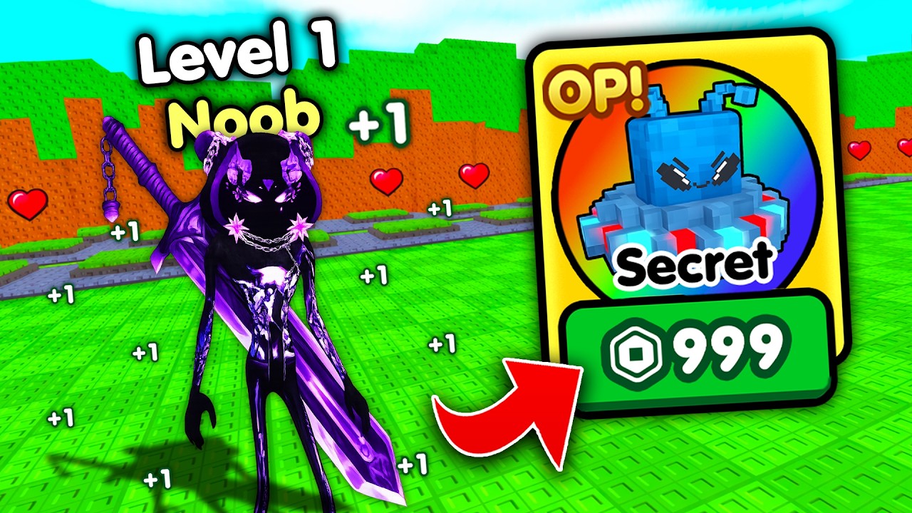 Starting Over as NOOB with OP SECRET in +1 Health Per Click! (Roblox)