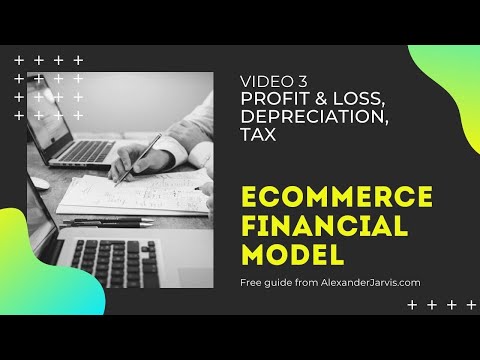 Ecommerce financial model Profit and Loss and Depreciation and Tax sheets 3