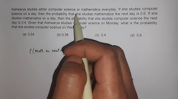 GATE CSE 2008 solution | Probability: Aishwarya studies either computer science or mathematics e....