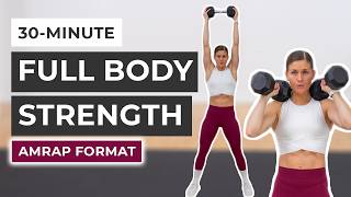30-Minute Full Body Dumbbell AMRAP Workout by nourishmovelove 50,568 views 3 months ago 32 minutes