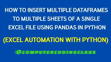 Export Multiple DataFrames to Multiple Sheets in Excel using Python | Automate Excel with Python