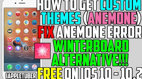 How To Install Custom Themes FREE (Anemone) + Fix Anemone Error iOS 10 - 10.2 / iOS 9 (NO Computer)