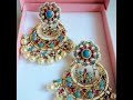 Heavy bridal earring unique style by sk collection