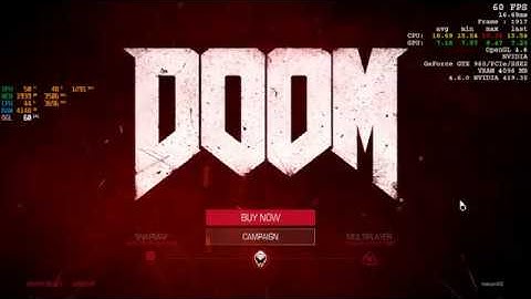Doom Ultra Setting GTX 960 and i3 6100