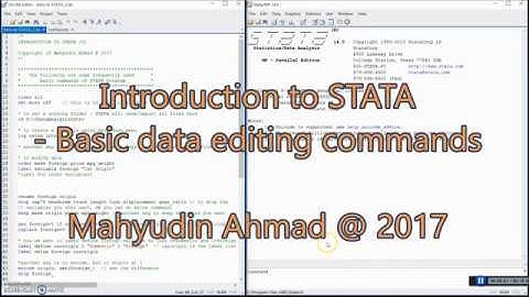 Intro to STATA - Data editing commands
