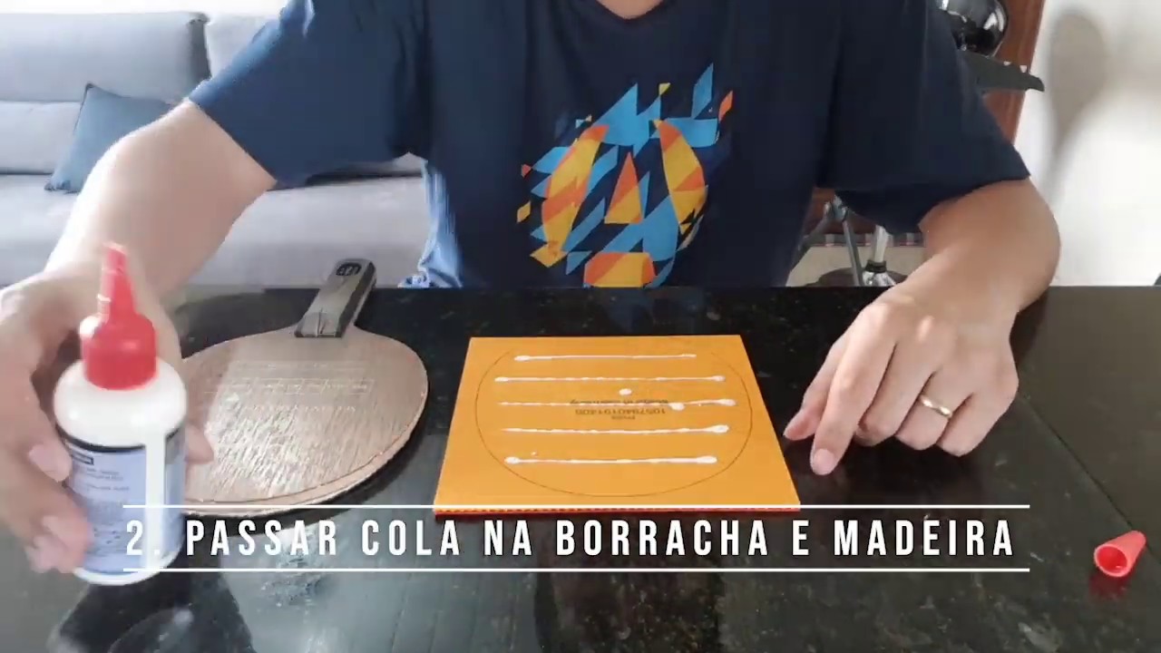 Tutorial - Como colar borracha de tênis de mesa