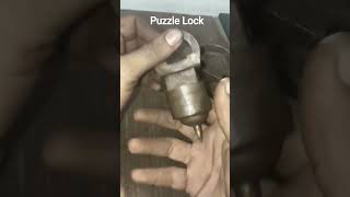 Vintage Old Iron Handmade Round Shape puzzle Lock, #antiques #collectible #vintage_lock #old_iron