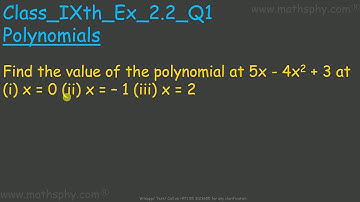 Zeros of Polynomials , Polynomials Class 9 Ex. 2.2 Q1, NCERT Solution,