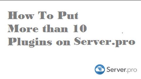 How To Put More Than 10 Plugins on Server.pro *GLITCH*
