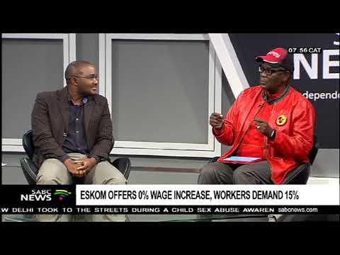 South Africa's electricity company, Eskom offers 0% wage increase, workers demand 15%