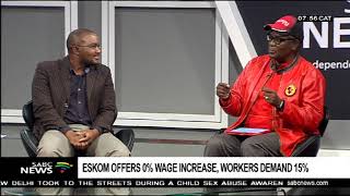 Eskom offers 0% wage increase, workers demand 15%