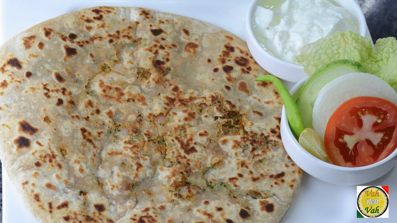 Tasty Onion Paratha - Onion Bread - By Vahchef @ vahrehvah.com | Vahchef - VahRehVah