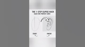 The 1-Step Ellipse HACK for Perfect Ears (EASY Anatomy Drawing)] #tutorial #drawing #howtodraw