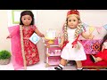 Birthday Party with international costumes ! Play Dolls diversity