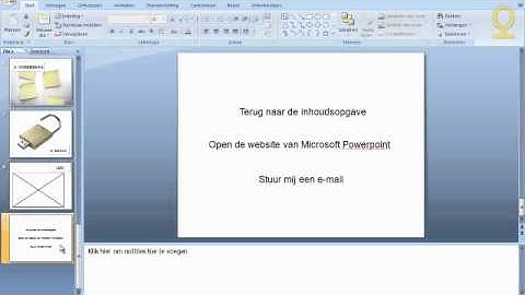 Werken met hyperlinks in Powerpoint 2007
