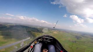 Glider Flight Experience Go Pro POV @ Derbyshire and Lancashire Gliding Club.