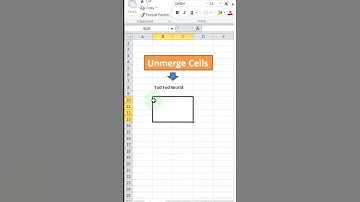 How to Unmerge Cells in excel || Excel Tips & Tricks || @todfodeducation