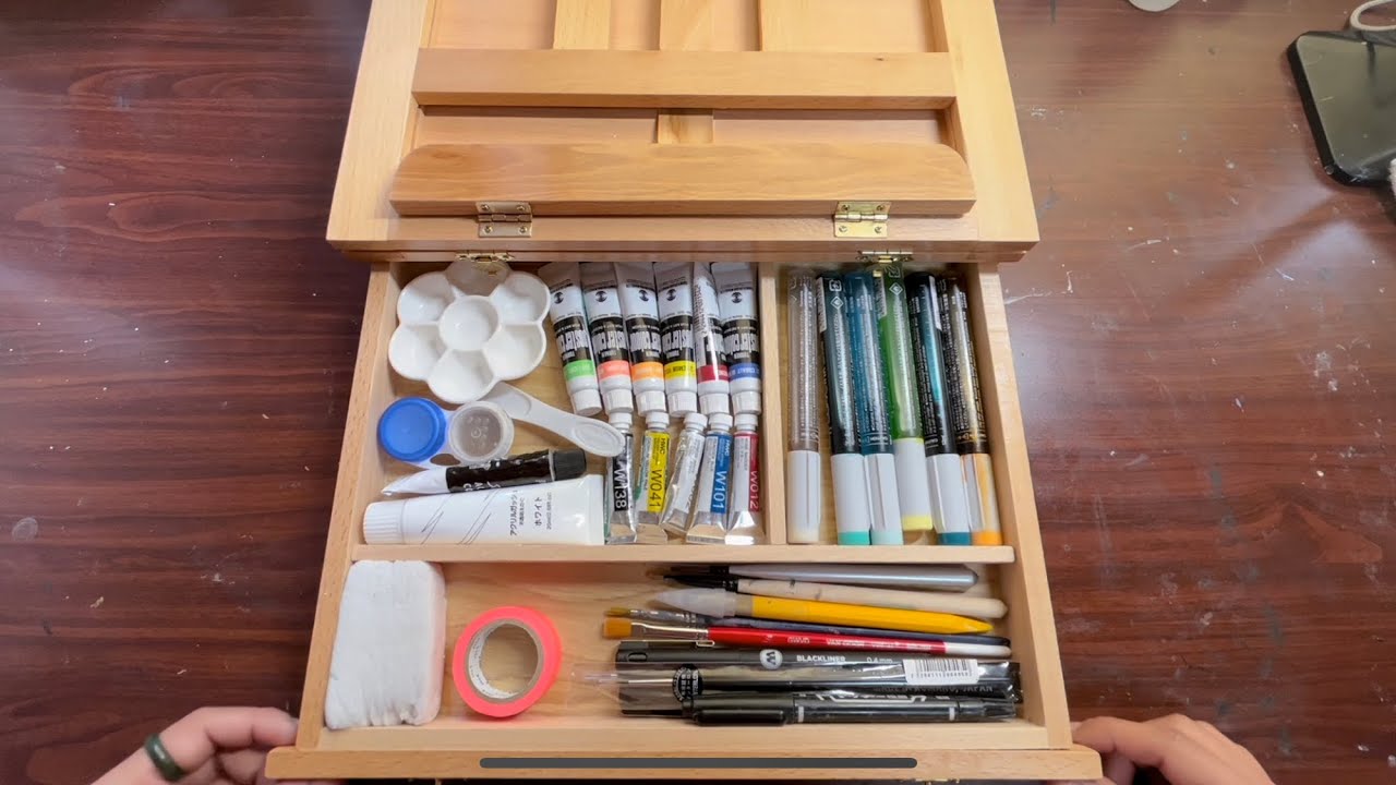 画家の道具】卓上イーゼルを買ってみました🎨 | 道具紹介 - YouTube