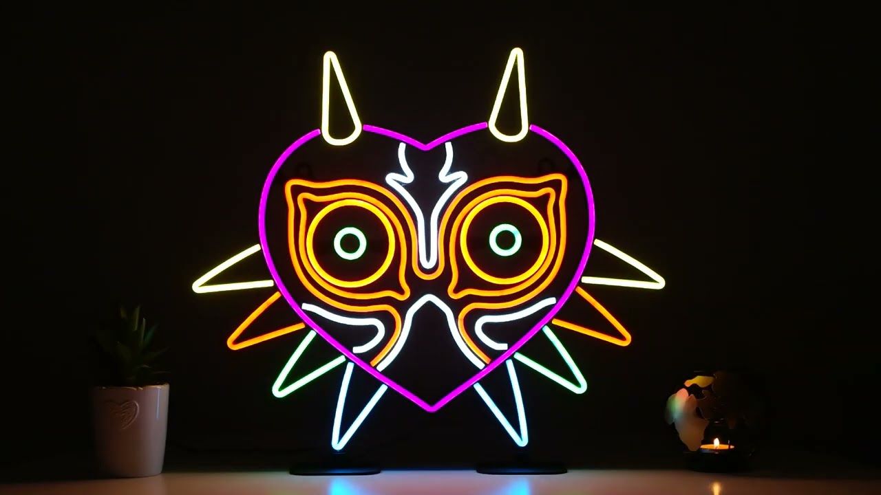 Majora's Mask LED Neon Sign The Legend of Zelda - YouTube