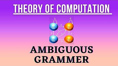 Ambiguous Grammer example in Tamil in TOC